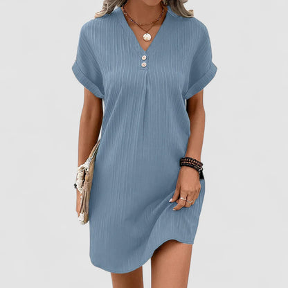 Denise™ | Abito elegante con design a costine