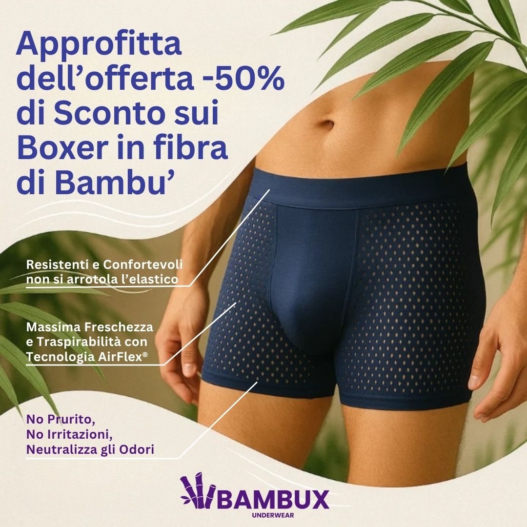 Bambux™ | 4 Boxer in fibra di Bambù
