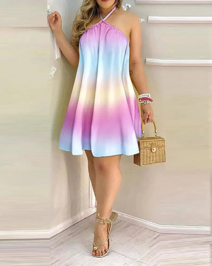 Boho-Chic™ | Abito con Scollo all'Americana e Stampa Floreale