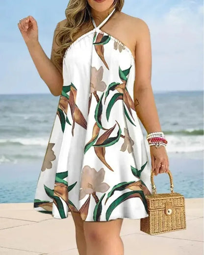 Boho-Chic™ | Abito con Scollo all'Americana e Stampa Floreale